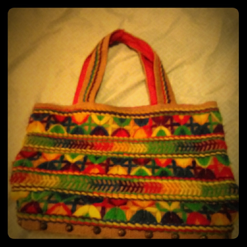 ✨Vintage✨ handbag purse multi color Latin vibes